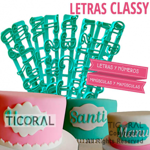 CORTANTE LETRAS (MAYUSCULAS+MINUSCULAS)Y NUMEROS CLASSY X 1